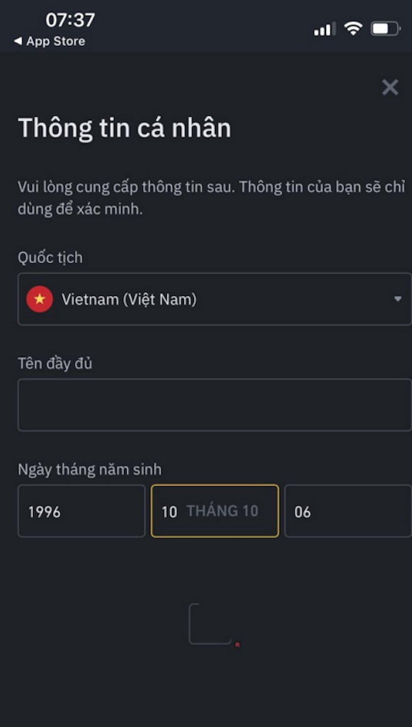 Điền đầy đủ các thông tin yêu cầu như trên hình