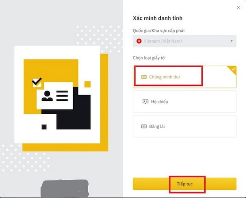 Xác minh nâng cao ở tài khoản Binance