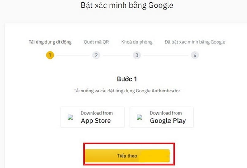 Dùng Google để bật tính năng xác minh