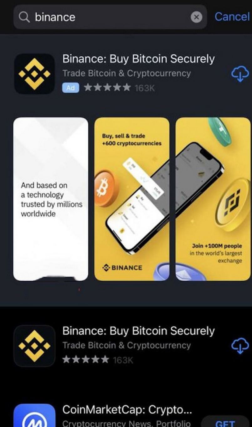 Tải Binance trên Appstore