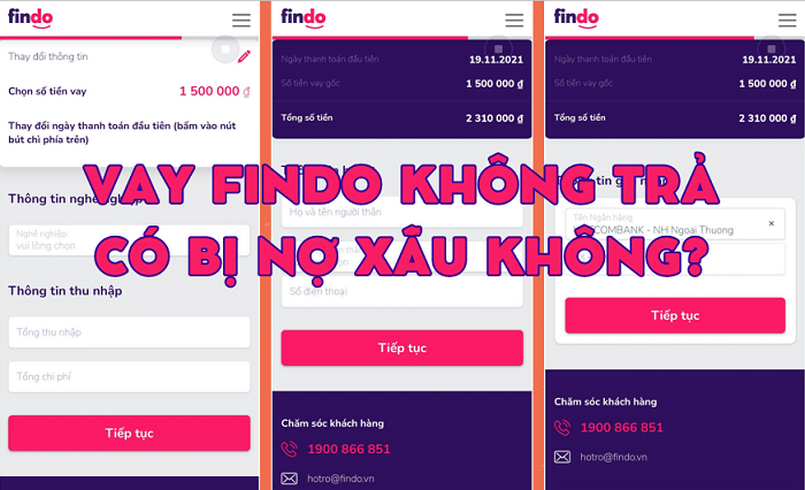 Vay Findo VN không trả có bị nợ xấu không