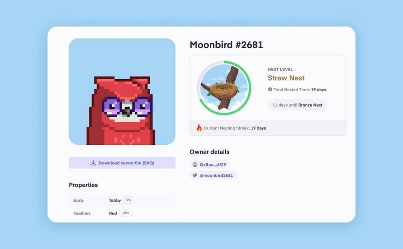 Staking Moonbird - Nesting là gì?